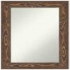 Amanti Art Brown Bathroom Mirror for Over Sink, 33x23 Custom Made Bridge Brown Rectangle Vanity Mirror, Medium Country Rustic Wood Frame, Hangs Horizonally and Vertically, Wall Decor view 1