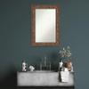 Amanti Art Brown Bathroom Mirror for Over Sink, 33x23 Custom Made Bridge Brown Rectangle Vanity Mirror, Medium Country Rustic Wood Frame, Hangs Horizonally and Vertically, Wall Decor view 4