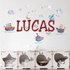 Custom Name Submarine & Pirate Ship Wall Decals - Nautical Nursery Decor, Kids Room Wall Art, Removable Vinyl Stickers for Bedrooms & Playrooms view 1