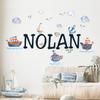Custom Name Submarine & Pirate Ship Wall Decals - Nautical Nursery Decor, Kids Room Wall Art, Removable Vinyl Stickers for Bedrooms & Playrooms view 2