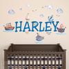 Custom Name Submarine & Pirate Ship Wall Decals - Nautical Nursery Decor, Kids Room Wall Art, Removable Vinyl Stickers for Bedrooms & Playrooms view 3