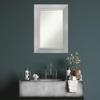 Amanti Art Silver Bathroom Mirror for Over Sink, 34x24 Custom Made Romano Silver Rectangle Vanity Mirror, Medium Casual Wood Frame, Hangs Horizonally and Vertically, Wall Decor view 4