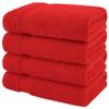 American Veteran Towel, 100% Cotton Turkish Bath Towels for Bathroom 4 Pack, 27x54 Extra Large Premium Soft Drying Bathroom Towels, Red view 4