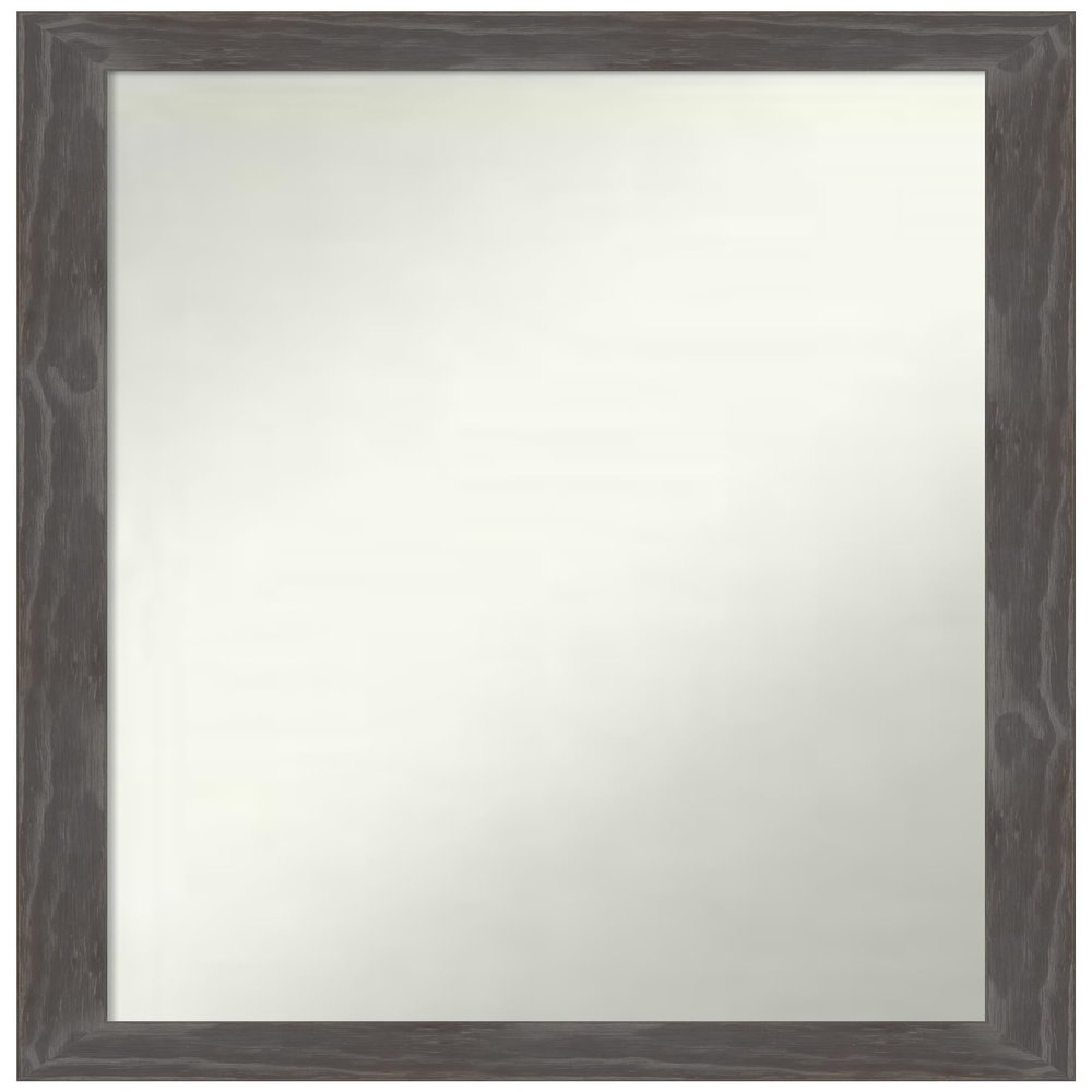 Amanti Art Grey Bathroom Mirror for Over Sink, 30x20 Custom Made Woodridge Rustic Grey Rectangle Vanity Mirror, Medium Country Rustic Wood Frame, Hangs Horizonally and Vertically, Wall Decor