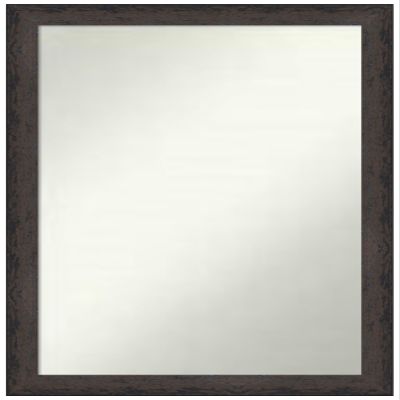 Amanti Art Black Bathroom Mirror for Over Sink, 30x20 Custom Made Dappled Black Brown Narrow Rectangle Vanity Mirror, Medium Modern Wood Frame, Hangs Horizonally and Vertically, Wall Decor