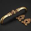 brass cupboard drawer handles, 2pcs Furniture Pull Handles s Copper Kitchen Cabinet Hardware Cabinet Knobs for Bathroom with Screws Cabinet Handles Gold(Single Hole)(Hole distance 96mm) ( Size : Hole view 3