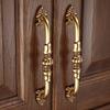 brass cupboard drawer handles, 2pcs Furniture Pull Handles s Copper Kitchen Cabinet Hardware Cabinet Knobs for Bathroom with Screws Cabinet Handles Gold(Single Hole)(Hole distance 96mm) ( Size : Hole view 4