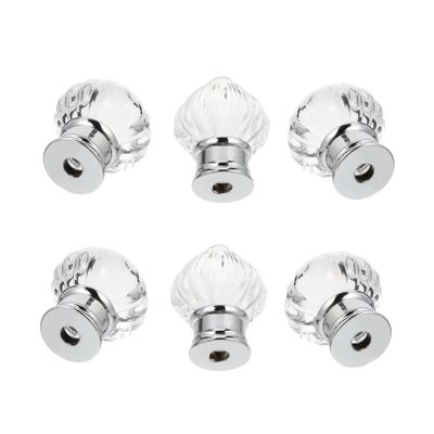 AthuAh Crystal Door knobs, 6pcs Keyless Door Knob Vanity Furniture Knobs Strawberry Furniture Knobs Cabinet Replacement Knobs Kitchen Cabinet KnobsAcrylic Decorative Kitchen, Transparent