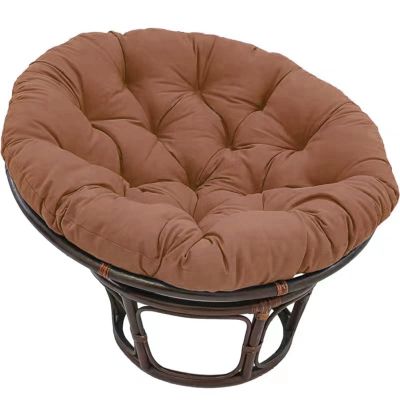 TEEAMONE Papasan Round Chair Cushions, Soft Thick Papasan Armchair Cushion Rattan Armchair Cushion for Outdoor Garden, Balcony and Living Room (Color : Coffee Color, Size : 90x90CM)