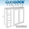 Quicklock RTA (Ready-to-Assemble) | 36" Tall Wall Kitchen Cabinets - Shaker Style | 100% Hardwood | Made in America | Soft Close Hardware (Raw Maple, 12''D x 42''W x 36''H Blind Corner) view 2