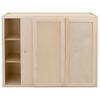 Quicklock RTA (Ready-to-Assemble) | 36" Tall Wall Kitchen Cabinets - Shaker Style | 100% Hardwood | Made in America | Soft Close Hardware (Raw Maple, 12''D x 42''W x 36''H Blind Corner) view 3
