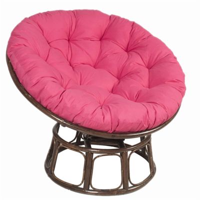 TEEAMONE Papasan Round Chair Cushions, Soft Thick Papasan Armchair Cushion Rattan Armchair Cushion for Outdoor Garden, Balcony and Living Room (Color : Pink, Size : 110x110CM)