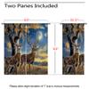 18TH CROZY Deer Blackout Curtains for Girls Boy Home Decor, Rustic Elk Wildlife Forest Animal Moon Grommet Thermal Insulated Drapes Darkening Window Curtain for Bedroom Living Room, 63 x 63 Inch view 3