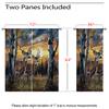 18TH CROZY Animal Blackout Curtains for Girls Boy Home Decor, Elk Wildlife Deer Rustic Nature Forest Grommet Thermal Insulated Drapes Darkening Window Curtain for Bedroom Living Room, 72 x 63 Inch view 3