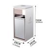 Outdoor Garbage Can Stainless Steel Trash Can Vertical with Ashtray Lobby Shopping Mall Outdoor Peel Bin Outside Trash Bin (Size : No Ashtray on top:29X29X72cm) view 2