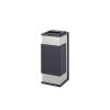 LUNIZ Outdoor Garbage Can Hotel Shopping Mall Stainless Steel Garbage Can Elevator Lobby Office Building with Extinguish Ashtray Square Ashtray Outside Trash Bin (Size : B) view 1