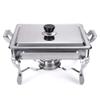 6L Square Buffet Stove Chafing Dish Caterer Food Warmer with Burner Tray, for Wedding Party view 1