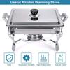 6L Square Buffet Stove Chafing Dish Caterer Food Warmer with Burner Tray, for Wedding Party view 3