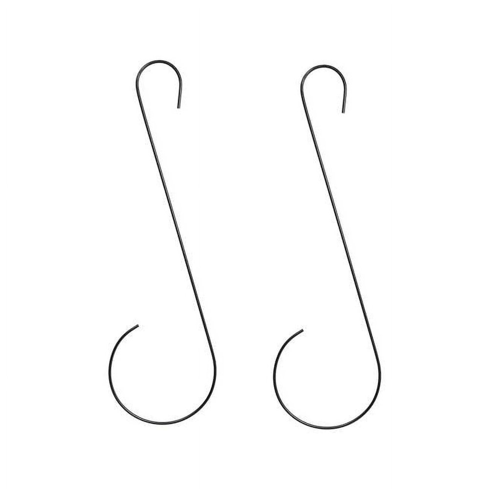 30 in. S-Hanger Hook, Black - Pack of 2