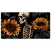 RODAILYCAY Kitchen Anti Fatigue Mat, Skeleton Sunflower-58 Non Skid Cushioned Kitchen Mats and Rugs, Comfort Standing Mat Pads, Kitchen Runner Rug, Washable, Absorbent, 40x75cm/15.7x29.5in view 1