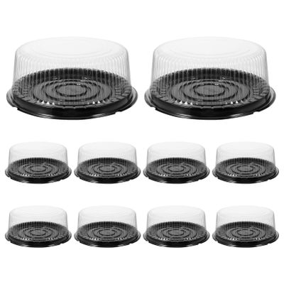 Cabilock 10pcs Cake Display Box for Round Cakes Birthday Packing Box for Parties Easy to Use for Celebrations