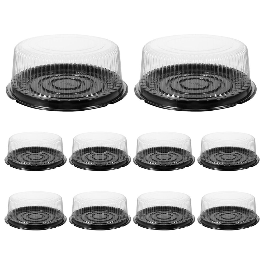 Cabilock 10pcs Cake Display Box for Round Cakes Birthday Packing Box for Parties Easy to Use for Celebrations