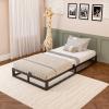 Bilily 6 Inch Twin XL Bed Frame with Steel Slat Support, Low Profile King Metal Platform Bed Frame Support Mattress Foundation, No Box Spring Needed/Easy Assembly/Noise Free view 2