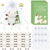 HyDren 12 Set Easter Plush Keychain Gifts 4.72 Inch Cute Stuffed Animal Pray Cards with Organza Bags for Baptism Jesus Gifts Easter Party Favors(Sheep) view 1