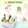 HyDren 12 Set Easter Plush Keychain Gifts 4.72 Inch Cute Stuffed Animal Pray Cards with Organza Bags for Baptism Jesus Gifts Easter Party Favors(Sheep) view 3