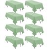 8 Pack Polyester Tablecloth 60 x 126 Inch Sage Green Tablecloth for 8 Ft Rectangle Tables,Stain and Wrinkle Resistant Washable Fabric Table Covers Polyester Table Clothes for Wedding Parties Banque view 1