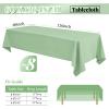 8 Pack Polyester Tablecloth 60 x 126 Inch Sage Green Tablecloth for 8 Ft Rectangle Tables,Stain and Wrinkle Resistant Washable Fabric Table Covers Polyester Table Clothes for Wedding Parties Banque view 2
