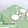 8 Pack Polyester Tablecloth 60 x 126 Inch Sage Green Tablecloth for 8 Ft Rectangle Tables,Stain and Wrinkle Resistant Washable Fabric Table Covers Polyester Table Clothes for Wedding Parties Banque view 4