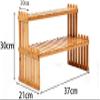 RhLLvJ 2 Layer Storage Rack, Kitchen Spice Jar, Seasoning Bottle, Decoration Organizer Shelf, Home Shelf, Desk with Side Bracket view 2