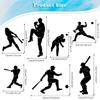 WOYINIS Removable Baseball Player Silhouette Wall Decals Baseball Sports Wall Stickers Peel & Stick Boys Teens Bedroom Nursery Playroom Classroom Wall Decor view 4