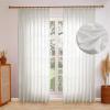 DotheDrape Pinch Pleat Sheer Curtain 40 Width 96 Inch Long for Living Room, Sliding Door, 1 Panel, Cream White view 1