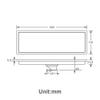 UUNVTOSU Linear Shower Drain Hidden Brushed Gold Floor Drain 304 Stainless Steel Rectangle Shower Floor Drain with Tile Insert Grate Bathroom Shower Waste Drain,11.8'' x 4.3'' Sinks view 3