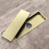 UUNVTOSU Linear Shower Drain Hidden Brushed Gold Floor Drain 304 Stainless Steel Rectangle Shower Floor Drain with Tile Insert Grate Bathroom Shower Waste Drain,11.8'' x 4.3'' Sinks view 4