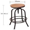 Barstools Vintage Industrial Bar Stools Swivel Lift Chairs Pub Dining Chair with Footrest Swivel Lift Chairs Height Adjustable Furnitere view 2