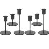 Anndason Set of 6 Black Candlestick Holders - Decorative for Home Decor, Wedding, Dining, Party, Anniversary view 1