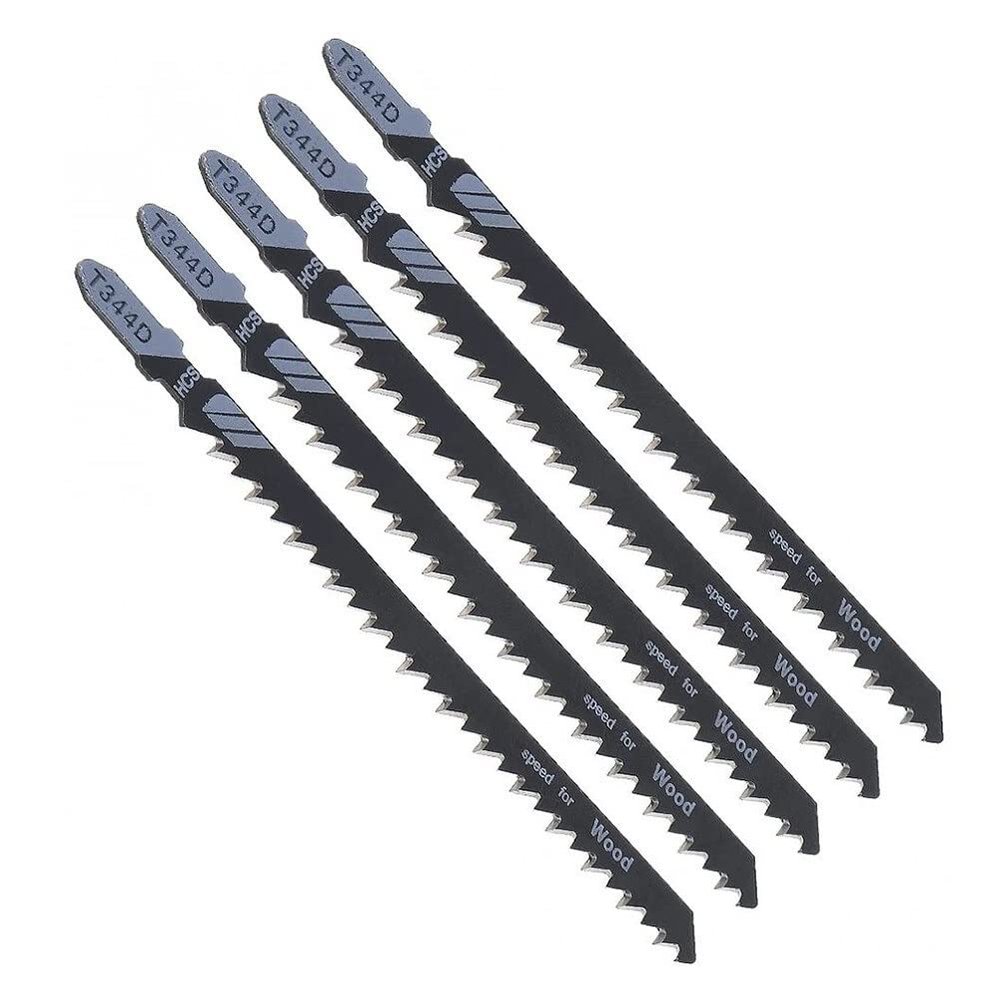 LBXKJQ 5Pcs Jig Saw Blade T344D 130mm Fast Cutting Reciprocating Jigsaw Blades for Wood Plastic Woodworking Tools