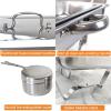 8 QT Stainless Steel Chafing Dish Buffet Chafer Set with Foldable Frame Water Trays, W/Food Pan, Fuel Holder and Lid for Buffet/Weddings/Parties/Banquets/Catering Events (Color : 5 pcs) view 3