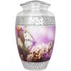 NANIURN Urns for Human Ashes Adult Female and Male, Cremation Urn for Ashes for Women, Funeral Urns for Women & Man, Burial Urns, Decorative Urns with Butterflies, Purple, Butterfly & Flower - Large view 1
