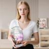 NANIURN Urns for Human Ashes Adult Female and Male, Cremation Urn for Ashes for Women, Funeral Urns for Women & Man, Burial Urns, Decorative Urns with Butterflies, Purple, Butterfly & Flower - Large view 3