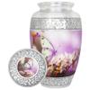 NANIURN Urns for Human Ashes Adult Female and Male, Cremation Urn for Ashes for Women, Funeral Urns for Women & Man, Burial Urns, Decorative Urns with Butterflies, Purple, Butterfly & Flower - Large view 4
