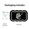 Huilimei Black and White Rose Pattern Bathroom Rug Entry Absorbent Quick-Drying Mat Toilet Door Mat Non-Slip Carpet Toilet Mat view 2