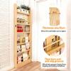 ybaymy Behind The Door Bookshelf, Wooden Kids Bookshelf 6-Tier Organizer for Books and Toy Storage Wall Mount for Adult Space-Saving Book Shelf in Bedroom, Living Room, Playroom Wood view 3