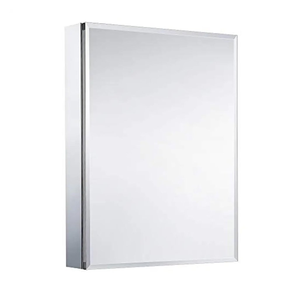 INTRIXX Aluminum Mirror Cabinet 24x30 Inch with Adjustable Shelves Bathroom Medicine Cabinet Surface Mount Elegant Design for Bathroom, YX-336
