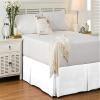 Drona Bedding RV King Size Bed Skirt White Box Pleat Bedskirt with 20"" Drop Length- Pure Cotton 600 TC Premium Finish with Split Corner, Light Weight, Cooling Bed Skirt view 1