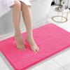 OLANLY Bathroom Rugs 24x16, Extra Soft Absorbent Chenille Bath Rugs, Rubber Backing Quick Dry, Machine Washable Bath Mats for Bathroom Floor, Tub and Shower, Home Decor Accessories, Hot Pink view 1