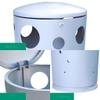 LUNIZ Outdoor Garbage Can Round Creative Outdoor Peel Bin Outdoor Covered Trash Can Scenic Park Street Trash Can Outside Trash Bin view 4